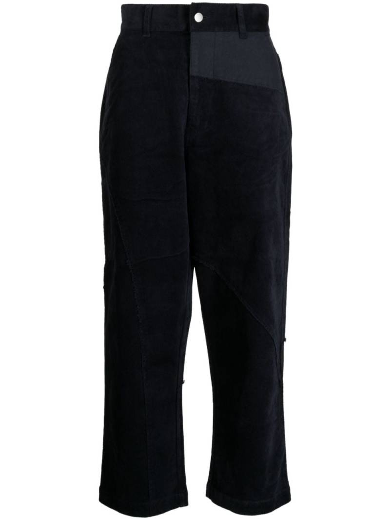 FIVE CM patchwork corduroy straight-leg trousers - Blue von FIVE CM