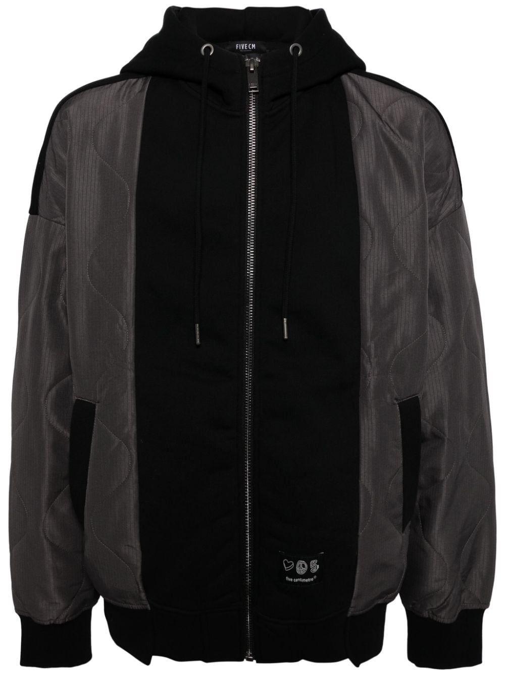 FIVE CM quited hooded jacket - Black von FIVE CM