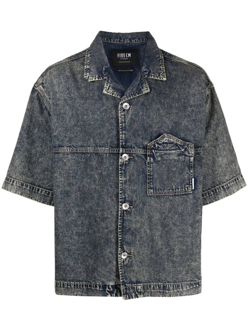 FIVE CM short-sleeve denim shirt - Blue von FIVE CM