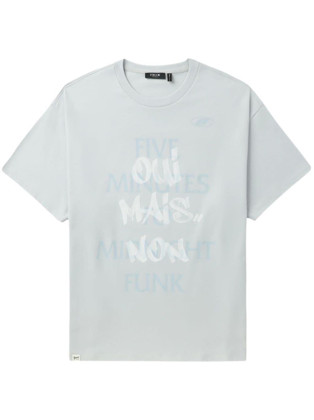 FIVE CM slogan-print cotton T-shirt - Grey von FIVE CM