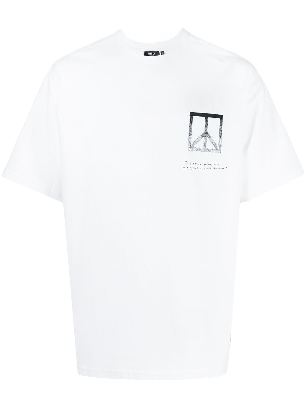 FIVE CM slogan-print cotton T-shirt - White von FIVE CM