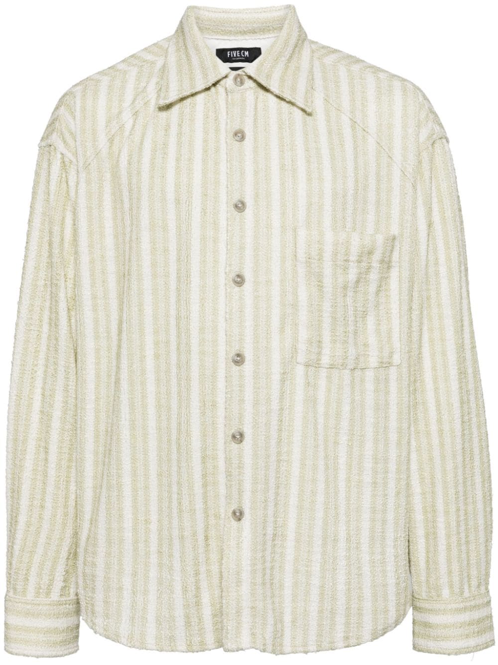 FIVE CM striped button-up shirt - Green von FIVE CM