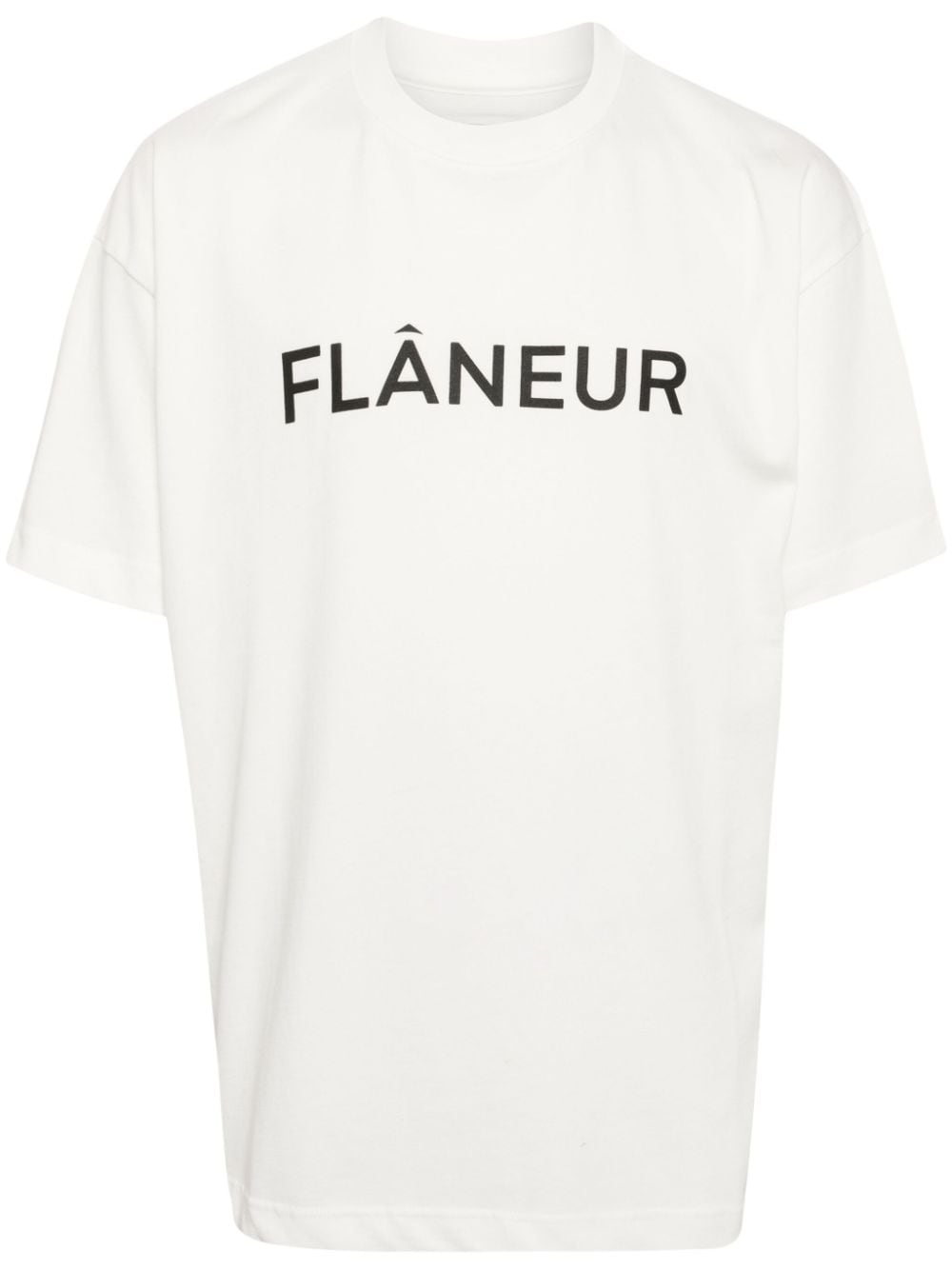 FLÂNEUR logo-print cotton T-shirt - White