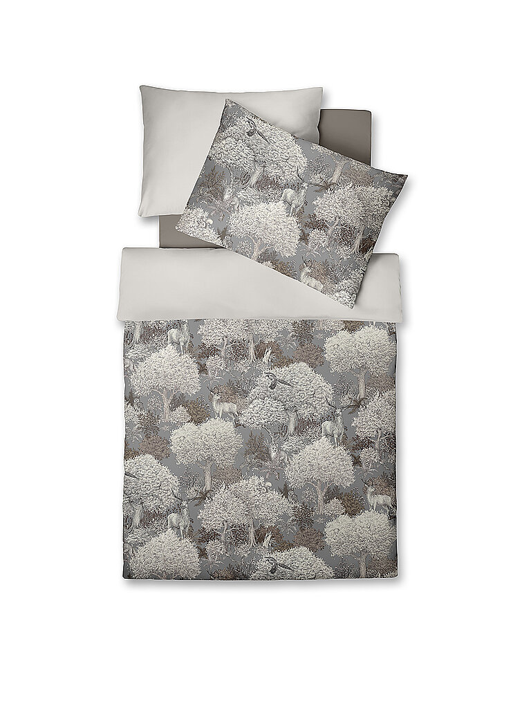 FLEURESSE Satin Bettwäsche 70x90cm/140x200cm BED ART Stone grau FLEURESSE Satin Bettwäsche 70x90cm/140x200cm BED ART Stone grau von FLEURESSE