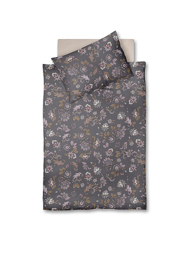 FLEURESSE Satin Bettwäsche MODERN GARDEN 70x90cm/140x200cm Malve grau FLEURESSE Satin Bettwäsche MODERN GARDEN 70x90cm/140x200cm Malve grau von FLEURESSE