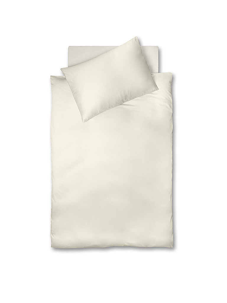 FLEURESSE Satin Bettwäsche Royal 2 x 70x90cm / 200x200cm Creme creme von FLEURESSE