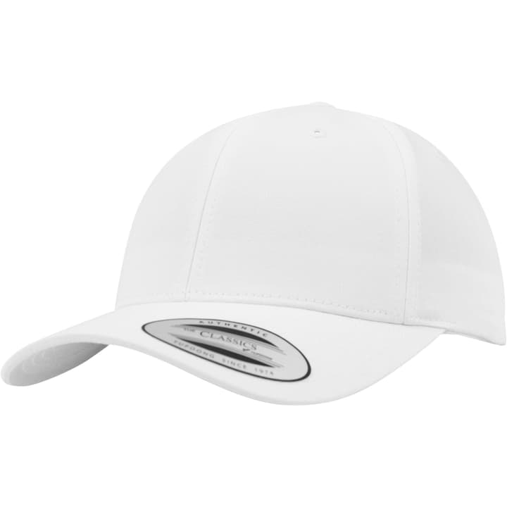 Flexfit Curved Classic Snapback Cap weiss von FLEXFIT