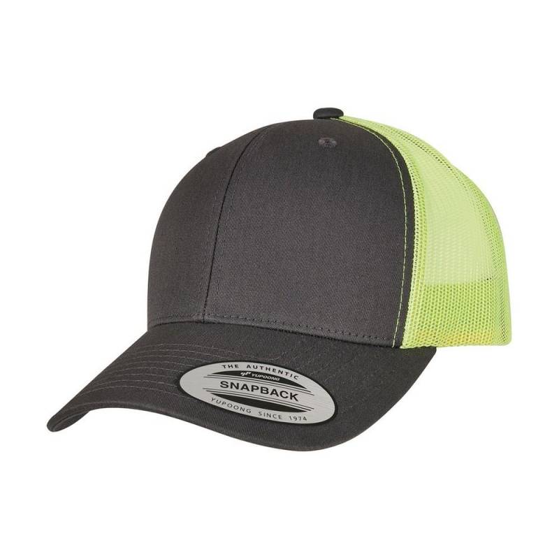 Retro Trucker Cap Damen Charcoal Black ONE SIZE von FLEXFIT