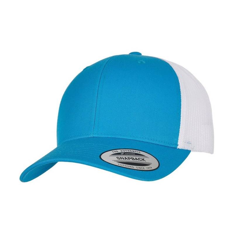 Retro Trucker Cap Damen Türkisblau ONE SIZE von FLEXFIT