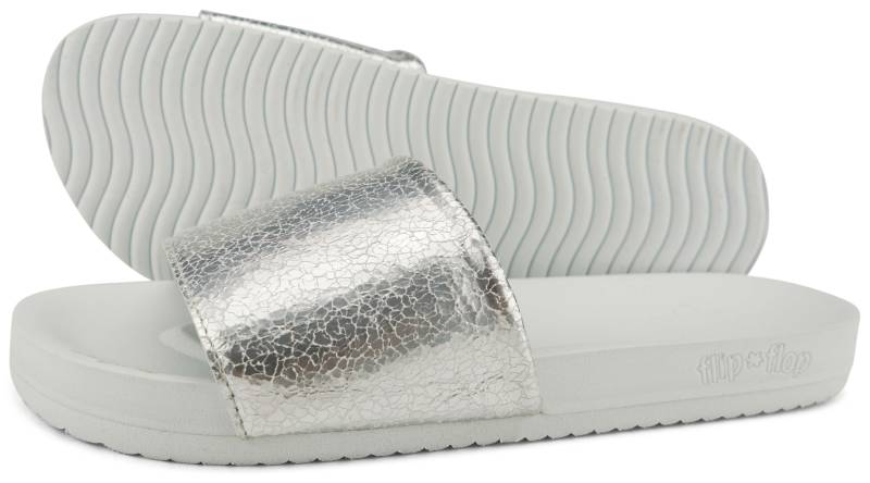 Flip Flop Pantolette »pool metallic cracked«, Sommerschuh, Schlappen, Poolsildes mit Metallic Crush Effekt von FLIP FLOP