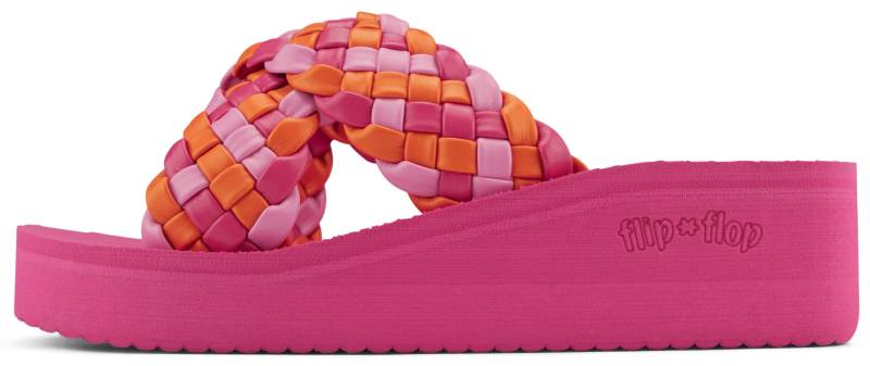 Flip Flop Pantolette »wedgy*cross«, Plateau, Sommerschuh, Schlappen mit geflochtener Bandage von FLIP FLOP