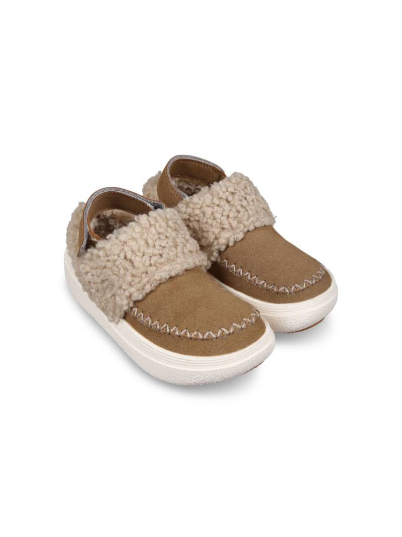 FLOWER MOUNTAIN KIDS faux-fur slippers - Neutrals von FLOWER MOUNTAIN KIDS