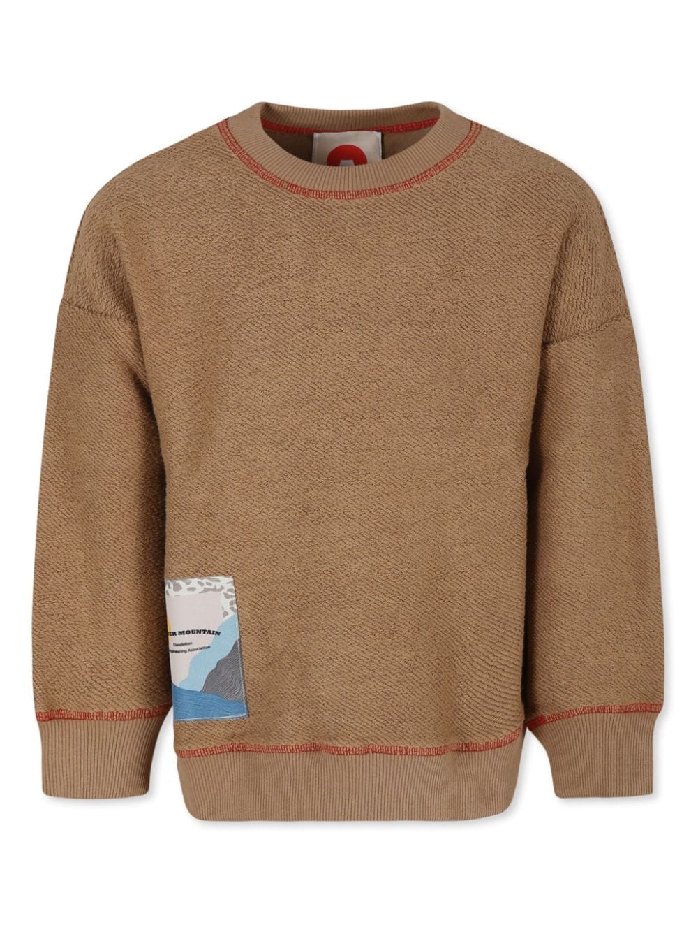 FLOWER MOUNTAIN KIDS logo patch sweater - Brown von FLOWER MOUNTAIN KIDS