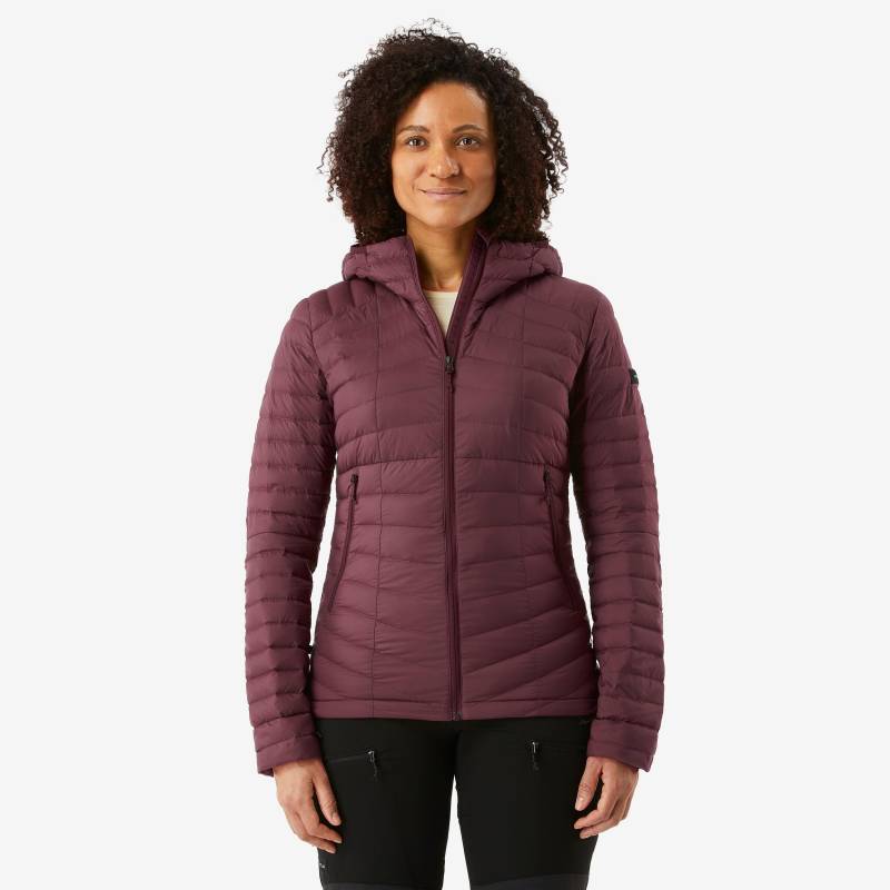 Daunenjacke - Hoody Mt100 Damen Violett Bedruckt S von FORCLAZ