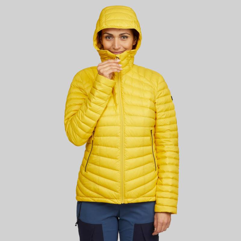 Daunenjacke - Hoody Mt100 Damen Gelb Bunt XS von FORCLAZ