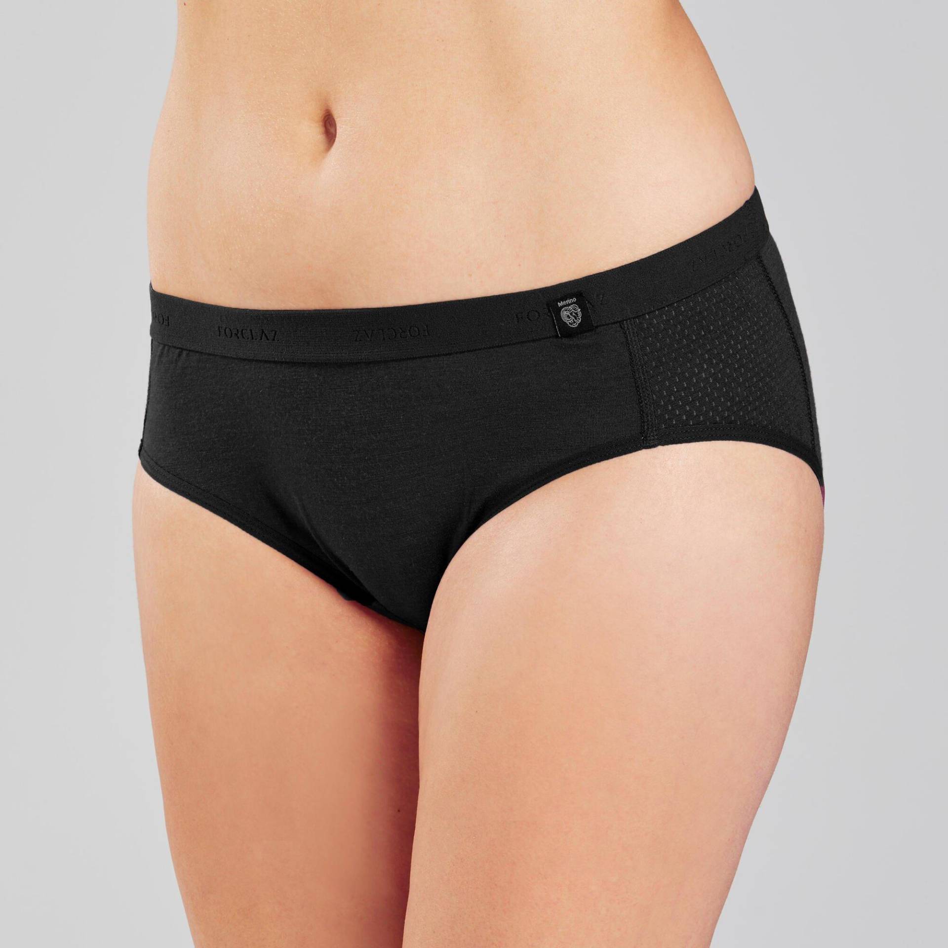 FORCLAZ - Boxershorts TREK 500 MERINO, für Damen, Space Black, Größe M von FORCLAZ