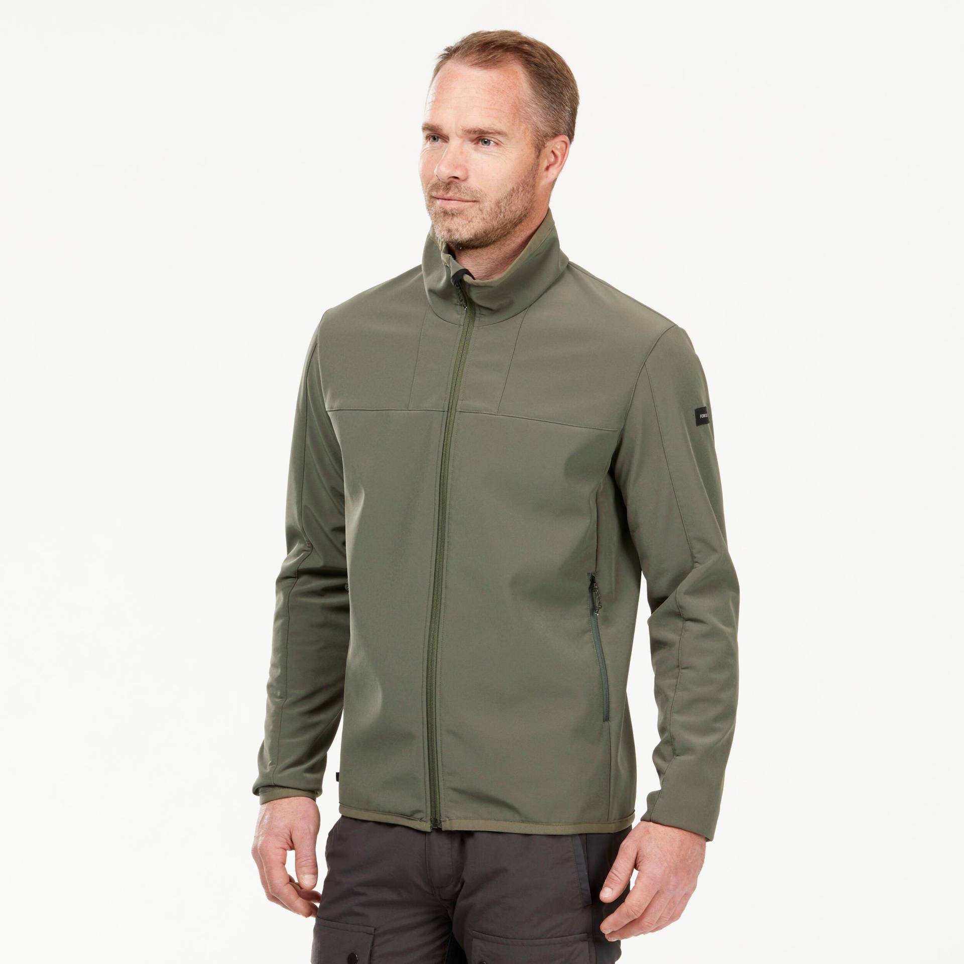 FORCLAZ - Softshell-Jacke MT100 WINDWARM, für Herren, Militärgrün, Größe S von FORCLAZ