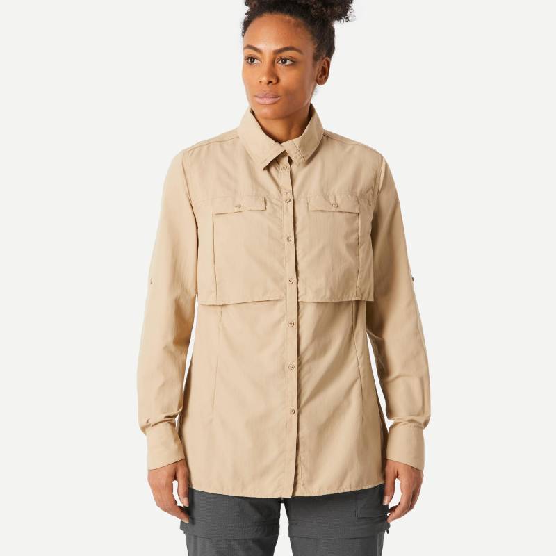 Hemden Langarm - 900 Damen Beige Medium XL von FORCLAZ