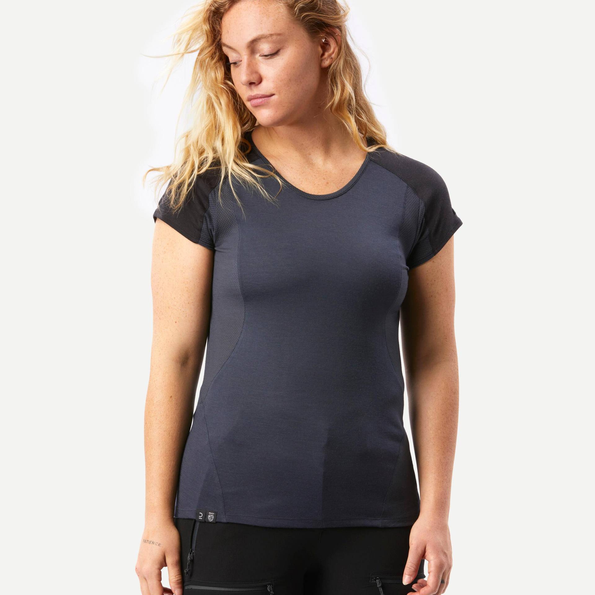 FORCLAZ - Kurzarmshirt MT500, für Damen, Space Black, Größe M von FORCLAZ