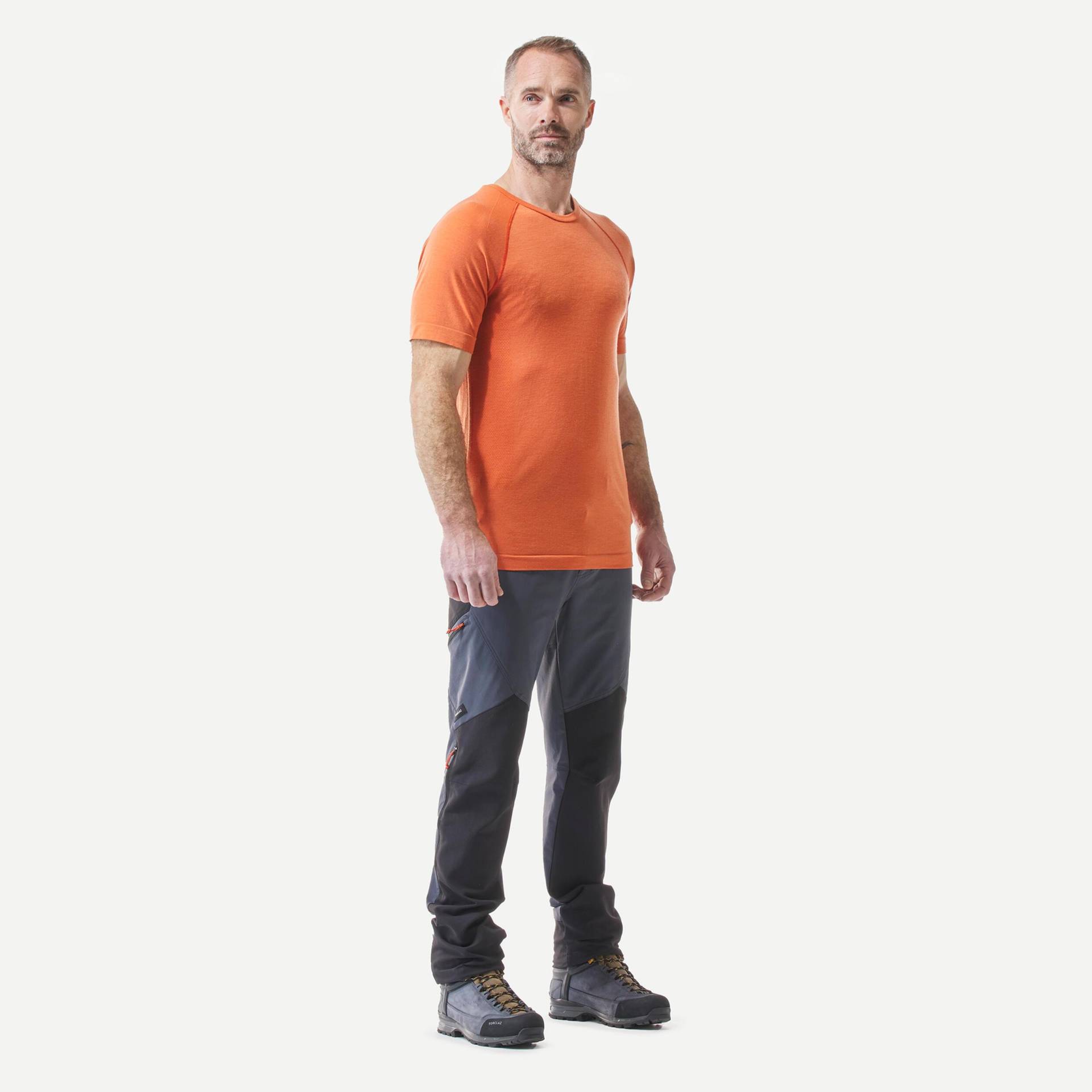 FORCLAZ - Kurzarmshirt MT900, für Herren, Seegrau, Größe L von FORCLAZ