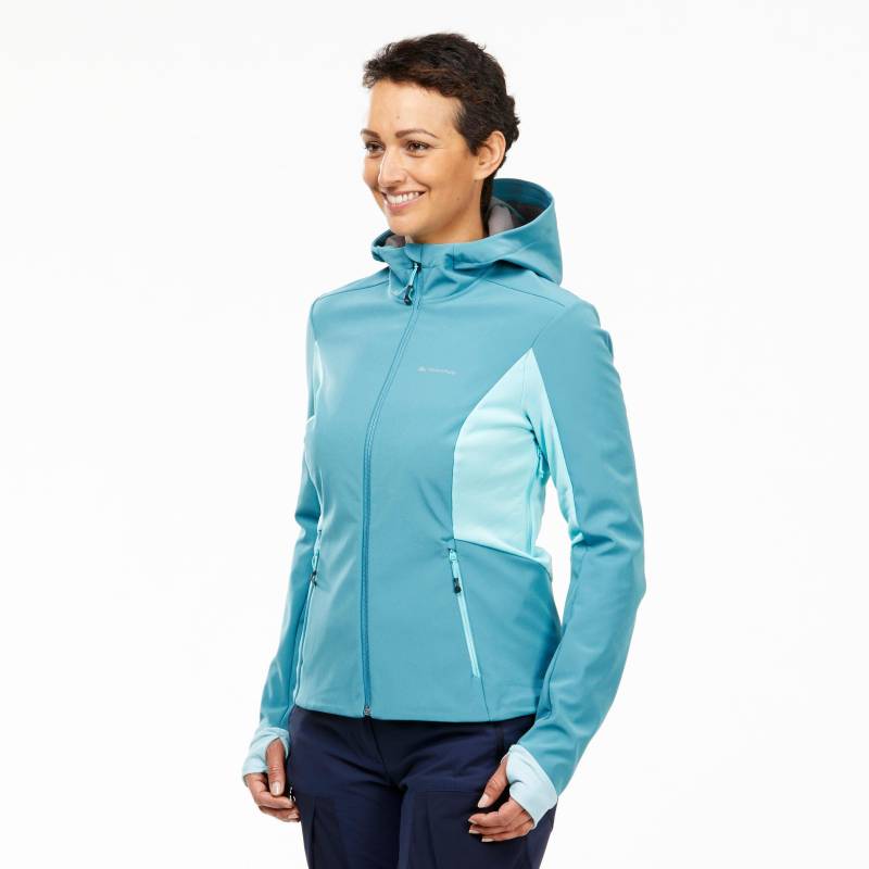 Softshell-jacke - Mt500 Damen Blau Bedruckt M von FORCLAZ