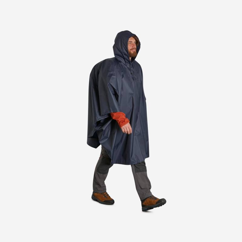 Poncho - Poncho 100 Unisex Gewittergrau L/XL von FORCLAZ