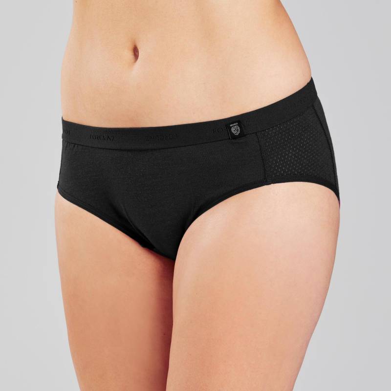 Boxershorts - Trek 500 Merino Damen Schwarz Leicht L von FORCLAZ