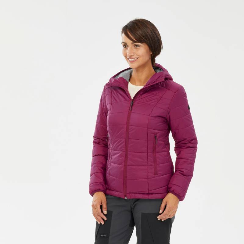 Wattierte Jacke - Mt100 Synth Damen Violett Bedruckt 52/2XL von FORCLAZ