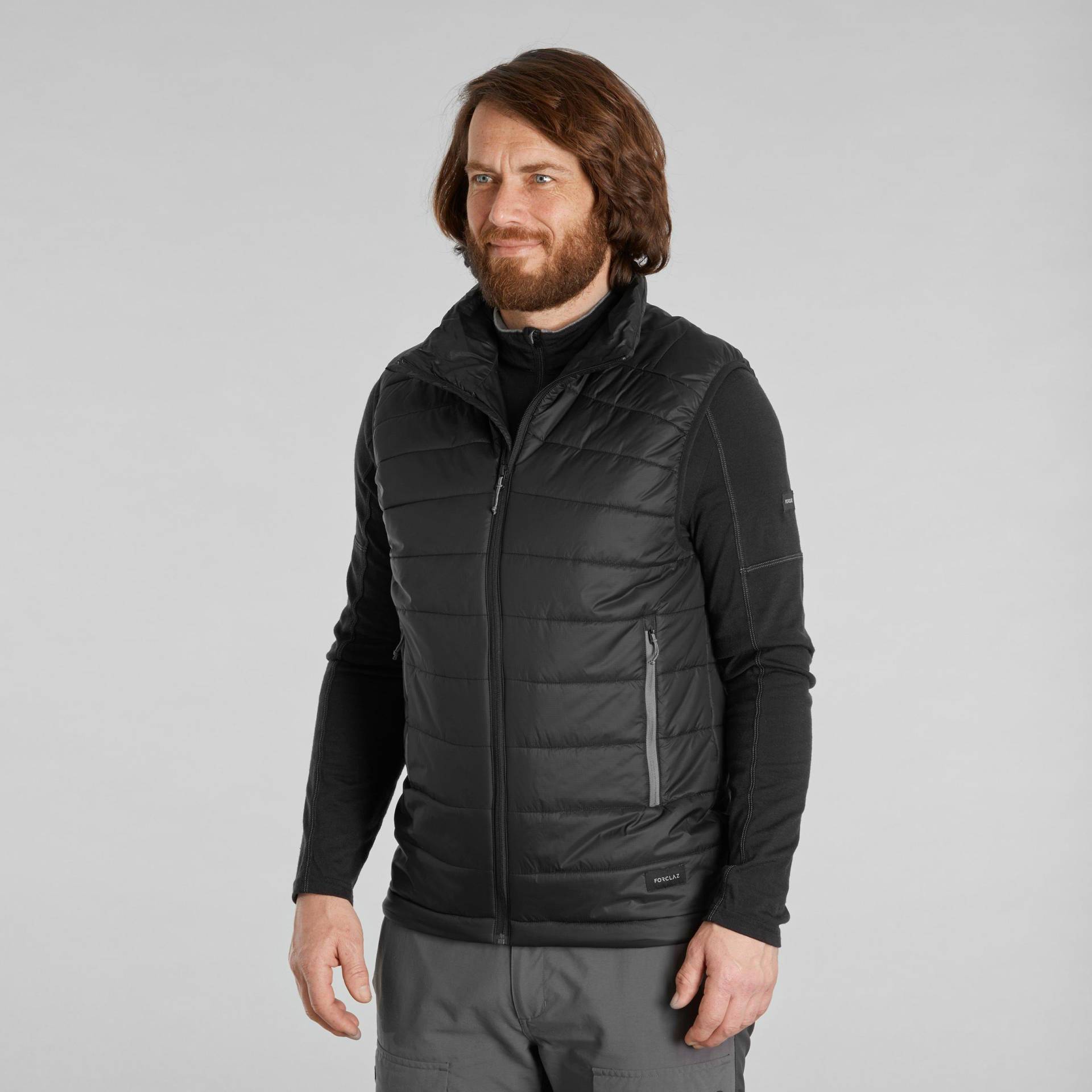 FORCLAZ - Wattierte Jacke MT100 SYNTH, für Herren, Charcoal Black, Größe 3XL von FORCLAZ