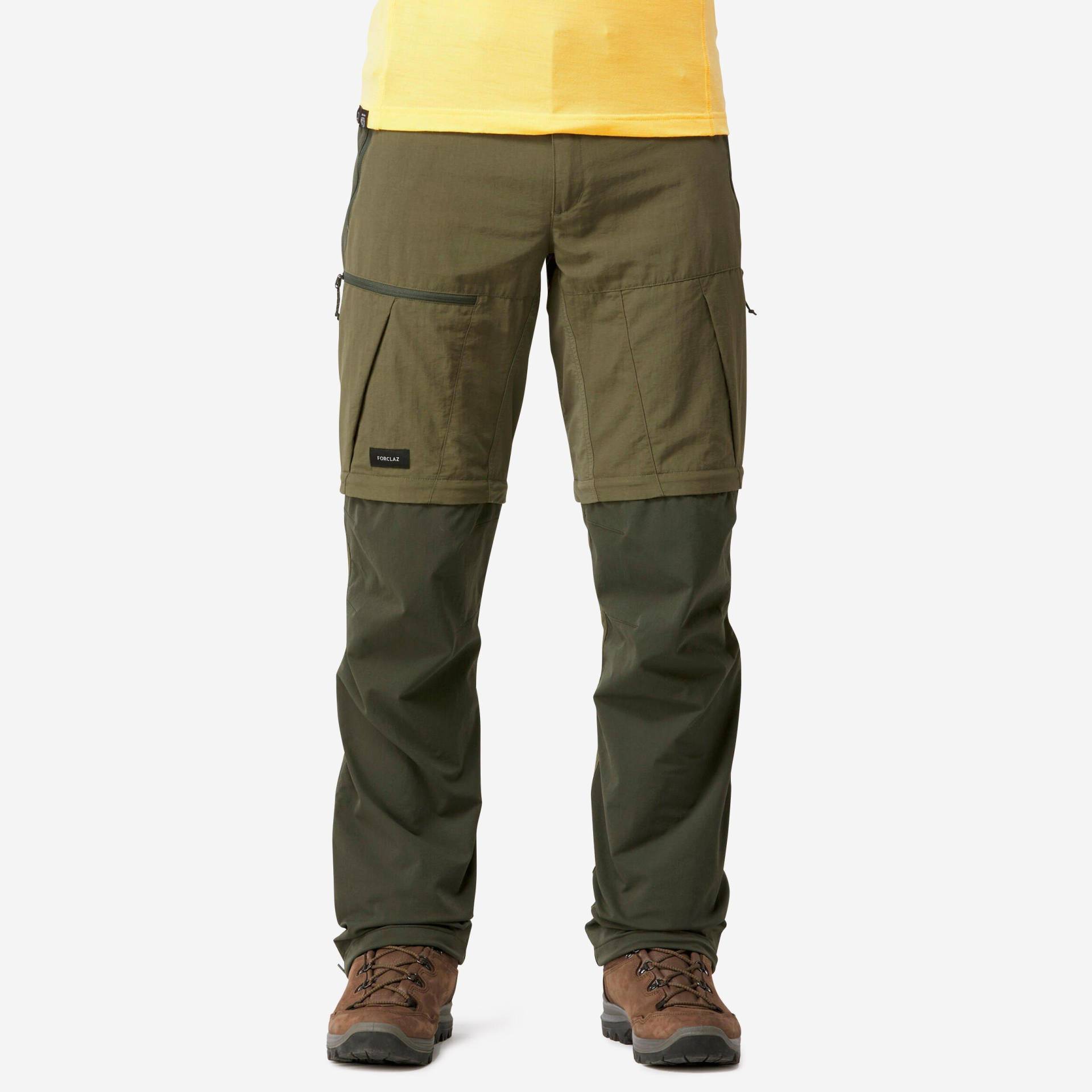 FORCLAZ - Zip-off-Hose MODUL MT500, für Herren, Militärgrün, Größe 52/2XL von FORCLAZ