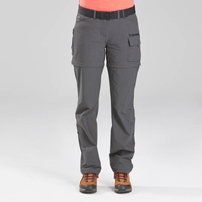 Zip-off-hose - Travel 500 Damen Gewittergrau 36/XS von FORCLAZ