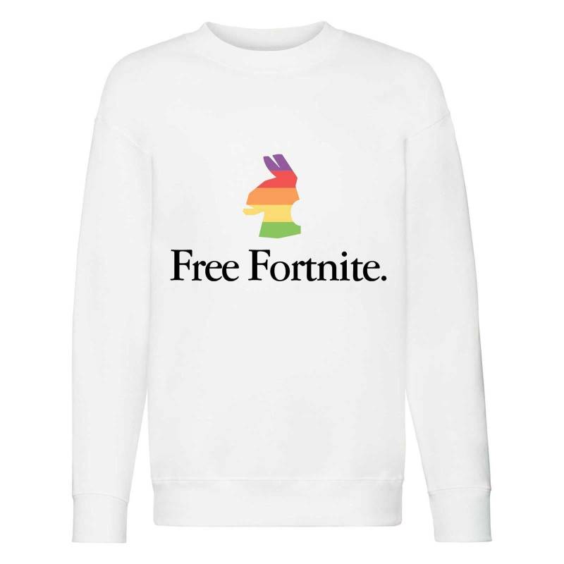 Sweatshirt Mädchen Weiss 116 von FORTNITE