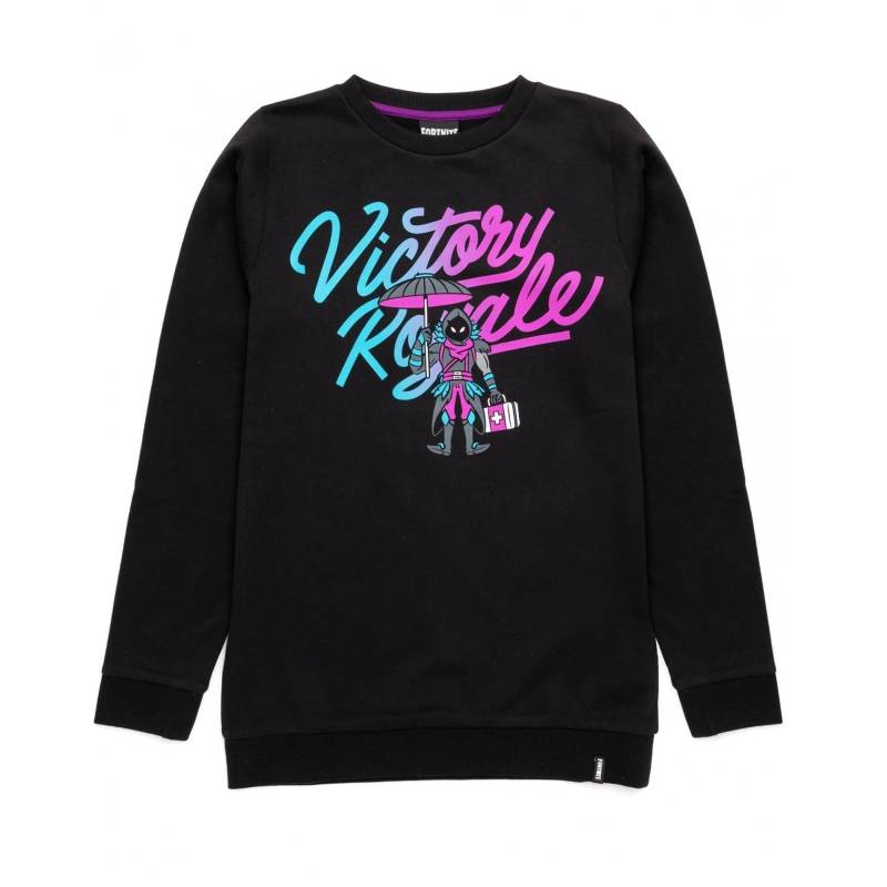 Victory Royale Sweatshirt Jungen Schwarz 146/152 von FORTNITE