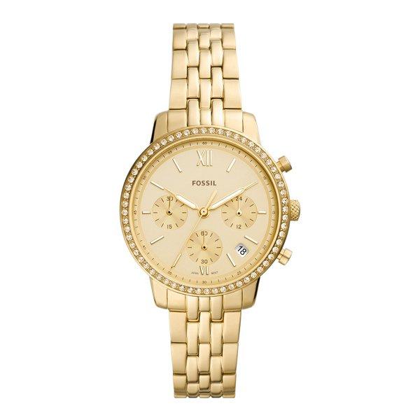 Chronograph Uhr Damen Gold 36mm von FOSSIL