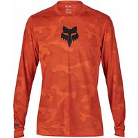 FOX Herren Radshirt  Langarm-Jersey Ranger TruDri™ rot | L von FOX