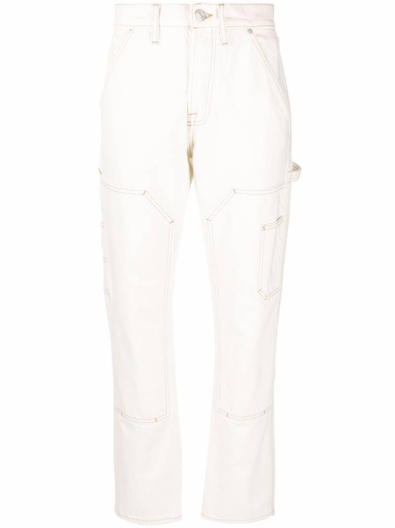 FRAME multiple-pocket straight-leg trousers - White von FRAME