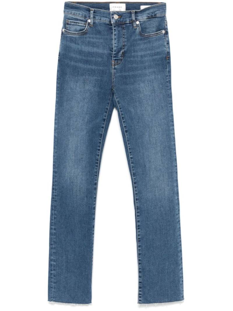 FRAME Le High Straight Long Raw Fray jeans - Blue von FRAME