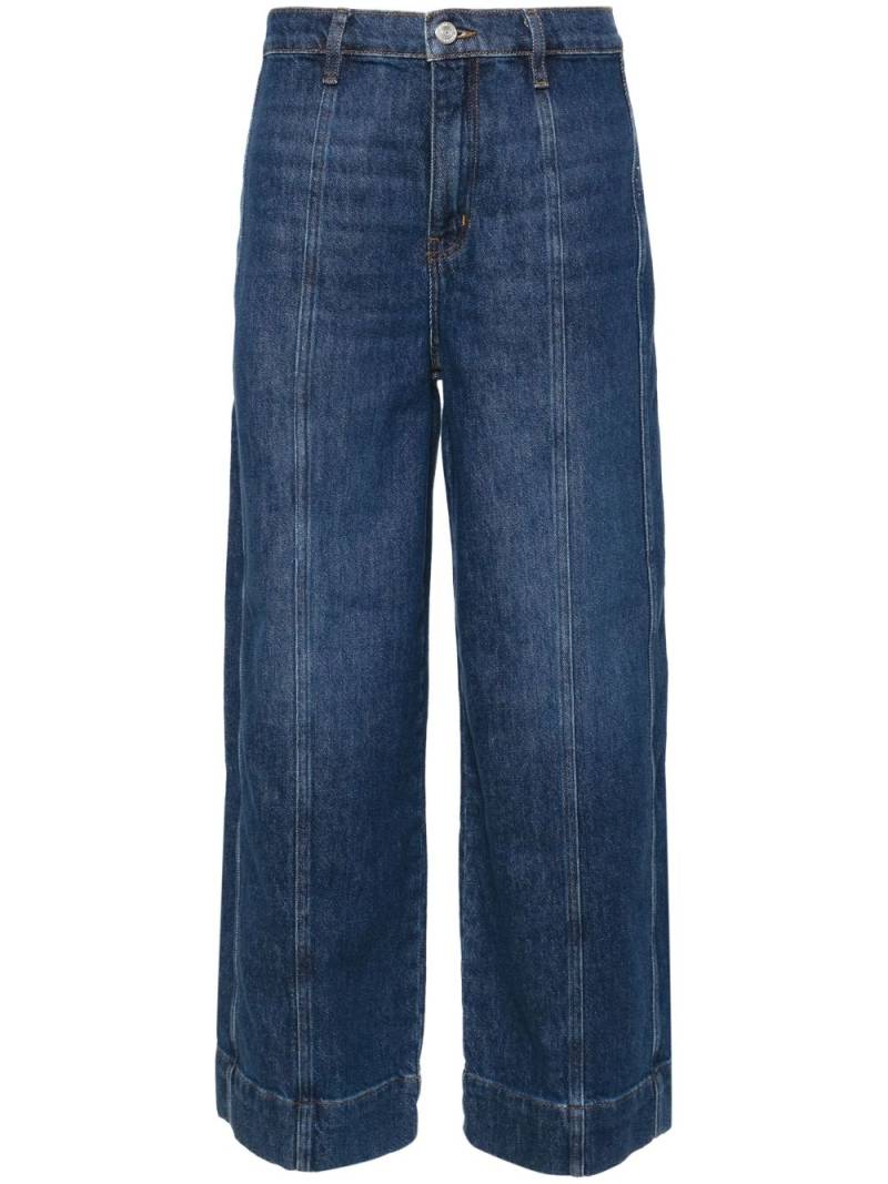 FRAME Seamed high-rise wide-leg jeans - Blue von FRAME