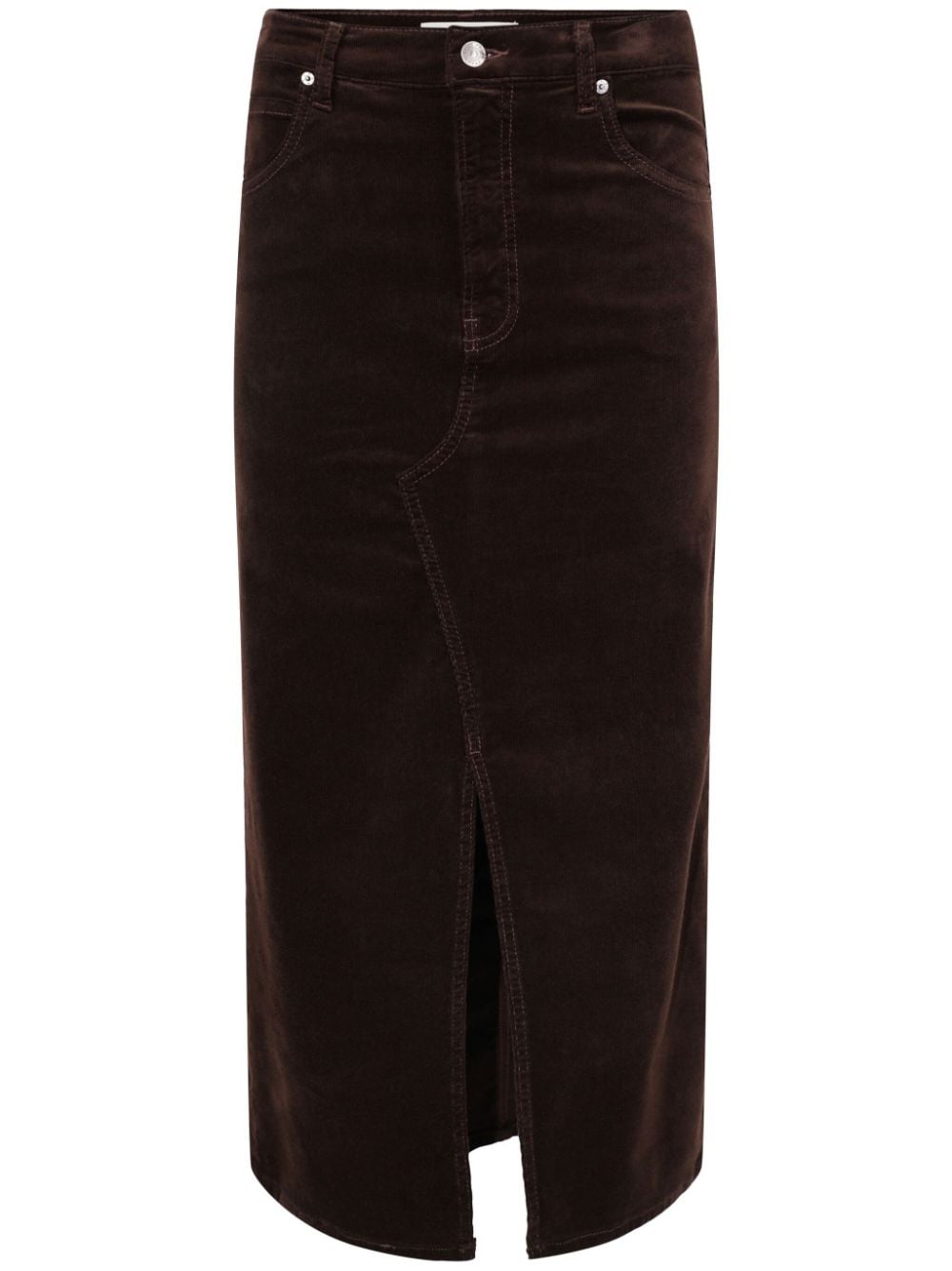 FRAME The Corduroy Midaxi midi skirt - Brown von FRAME