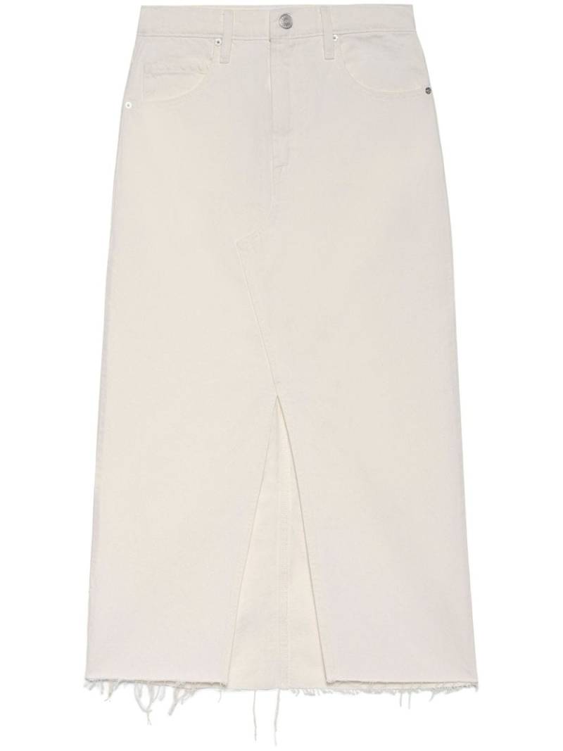 FRAME The Midaxi denim midi skirt - Neutrals von FRAME