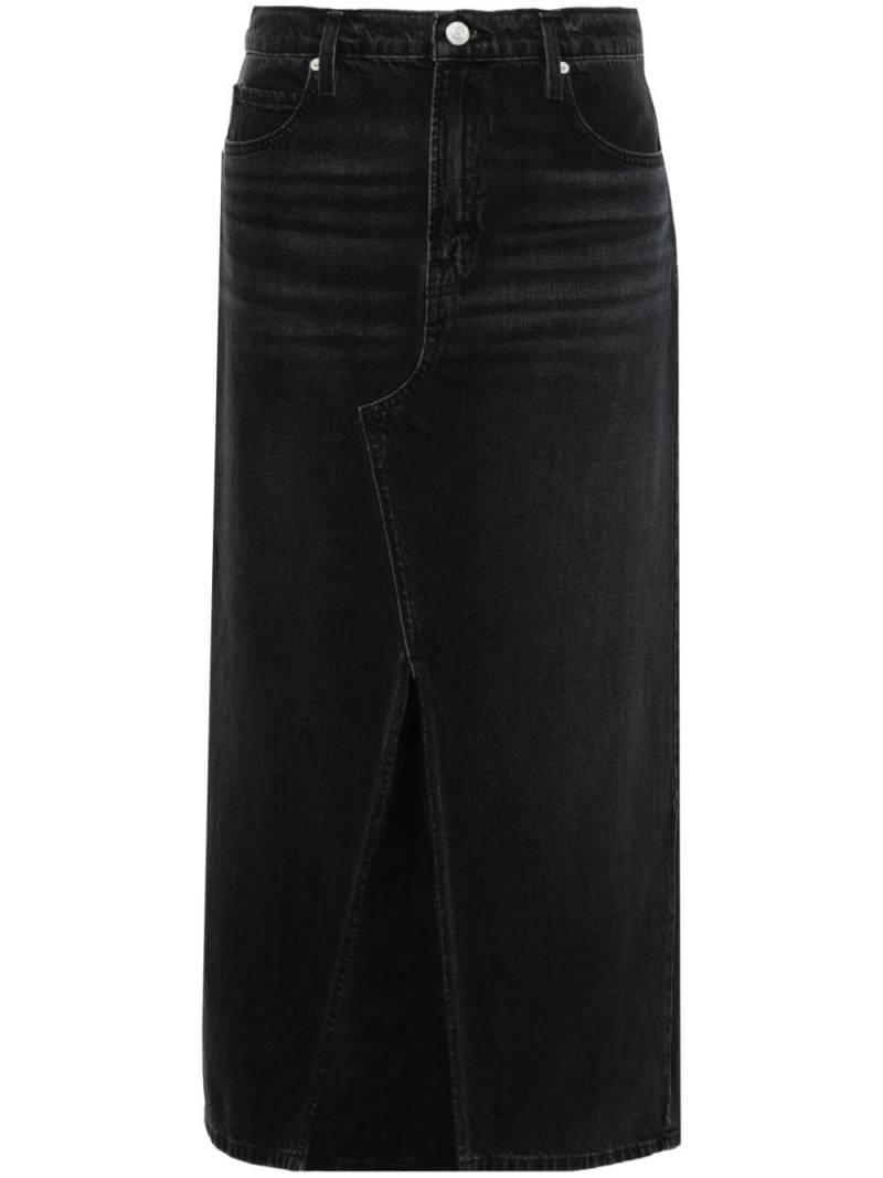 FRAME The Midaxi denim skirt - Black von FRAME