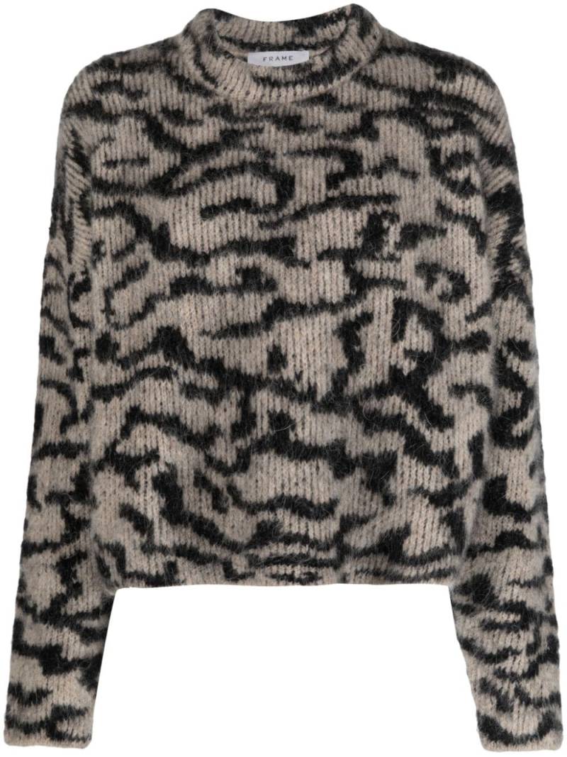 FRAME animal-motif jacquard jumper - Neutrals von FRAME