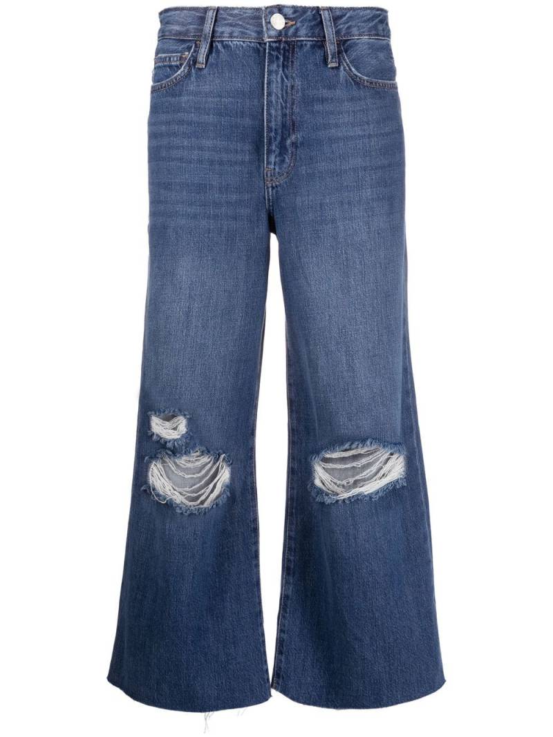 FRAME distressed cropped-leg jeans - Blue von FRAME