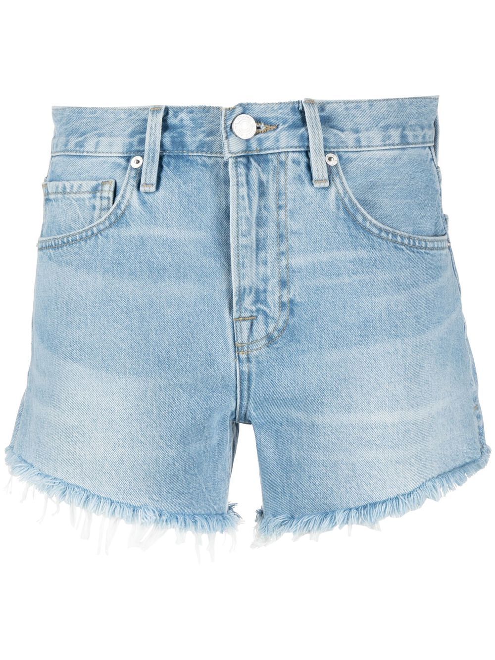 FRAME distressed-hem denim shorts - Blue von FRAME