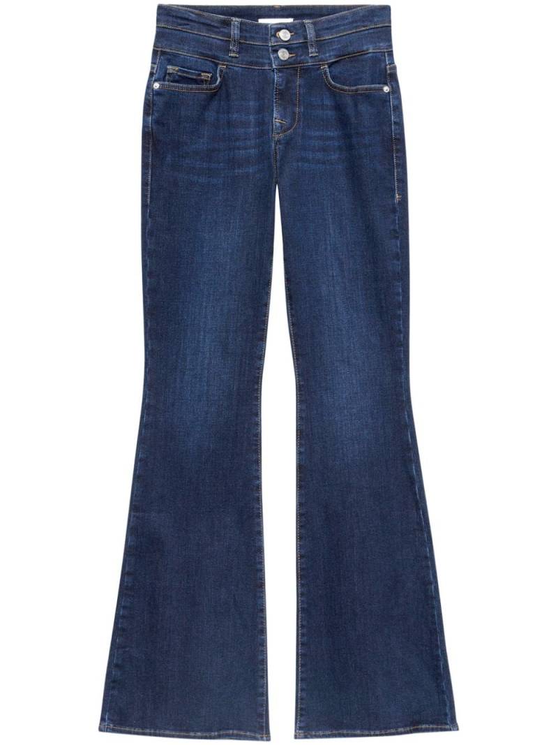FRAME double-waist high-waist flared jeans - Blue von FRAME