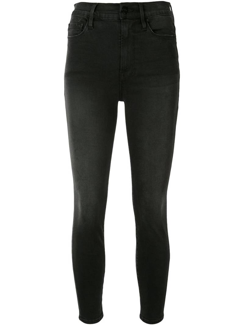 FRAME high rise skinny jeans - Black von FRAME