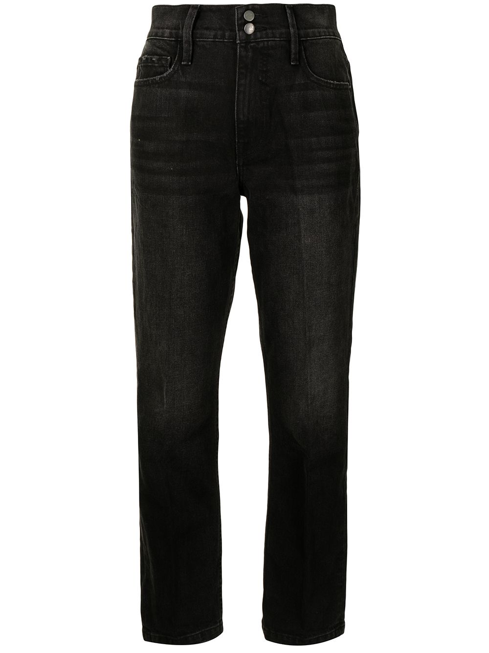 FRAME high-rise straight leg jeans - Black von FRAME