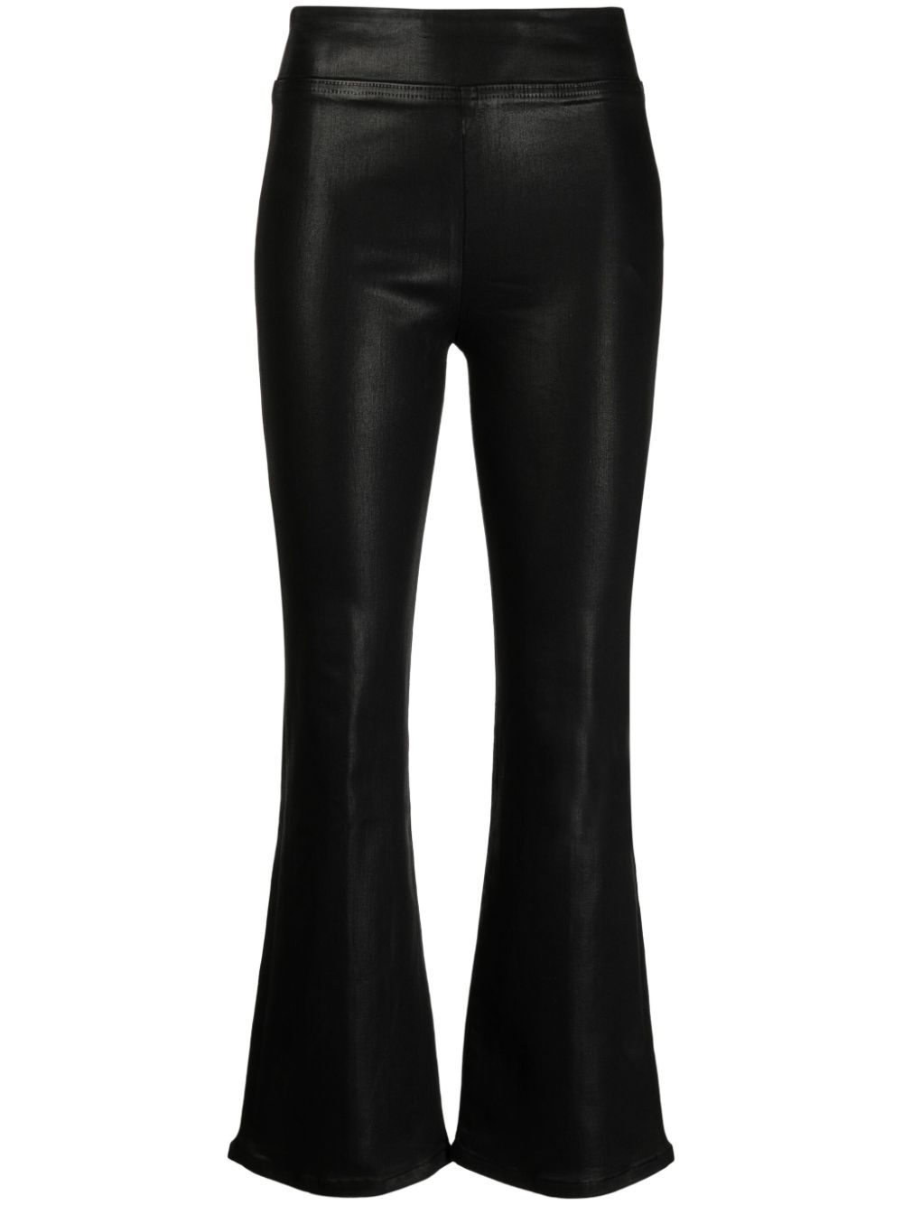 FRAME high-waist cropped trousers - Black von FRAME