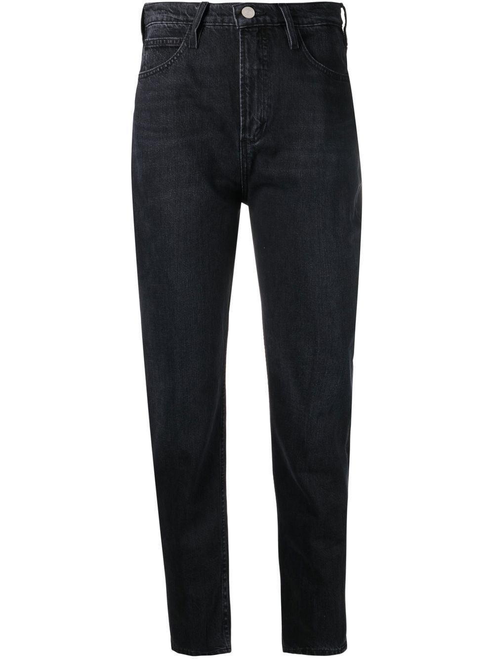 FRAME high-waisted tapered-leg jeans - Black von FRAME