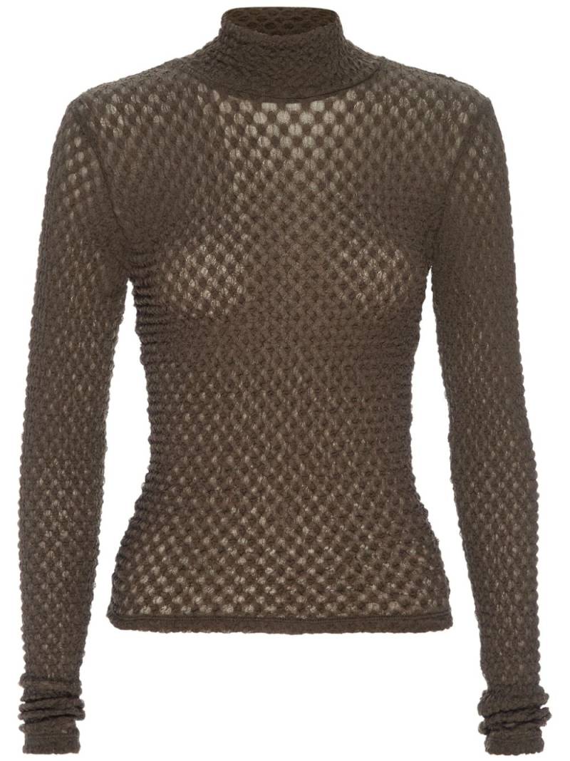 FRAME lace-mesh jumper - Green von FRAME